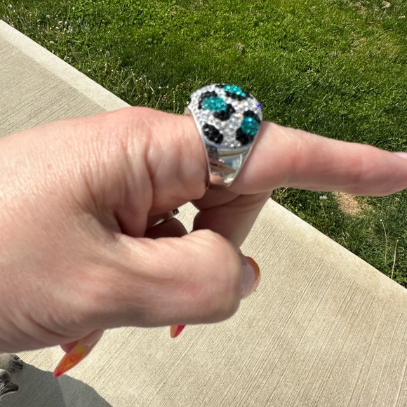 NWOT Swarovski Cheetah Print ring - Picture 5 of 7